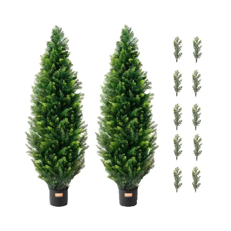 Dracaena Marginata - SucceBuy Artificial Cedar Topiary Tree Evergreen