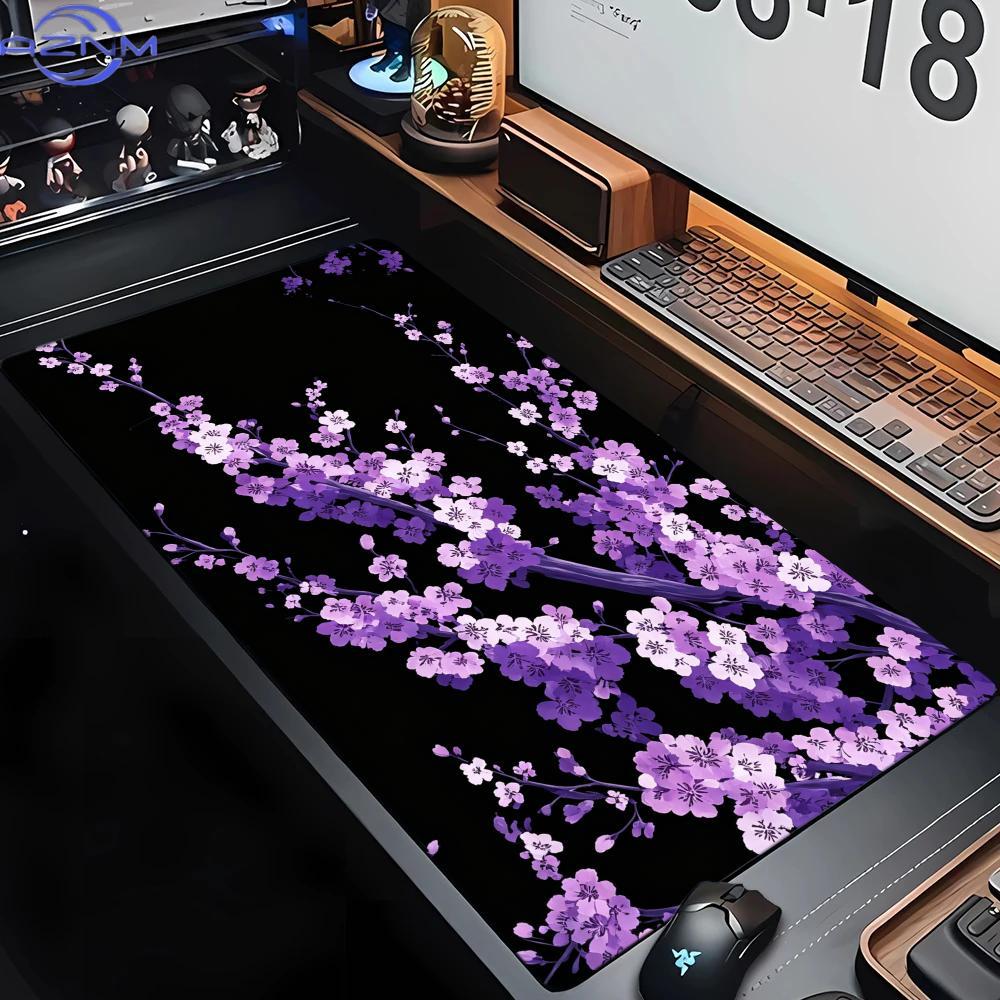 Tradescantia Purple - Purple Cherry Blossoms Mouse Pad Large