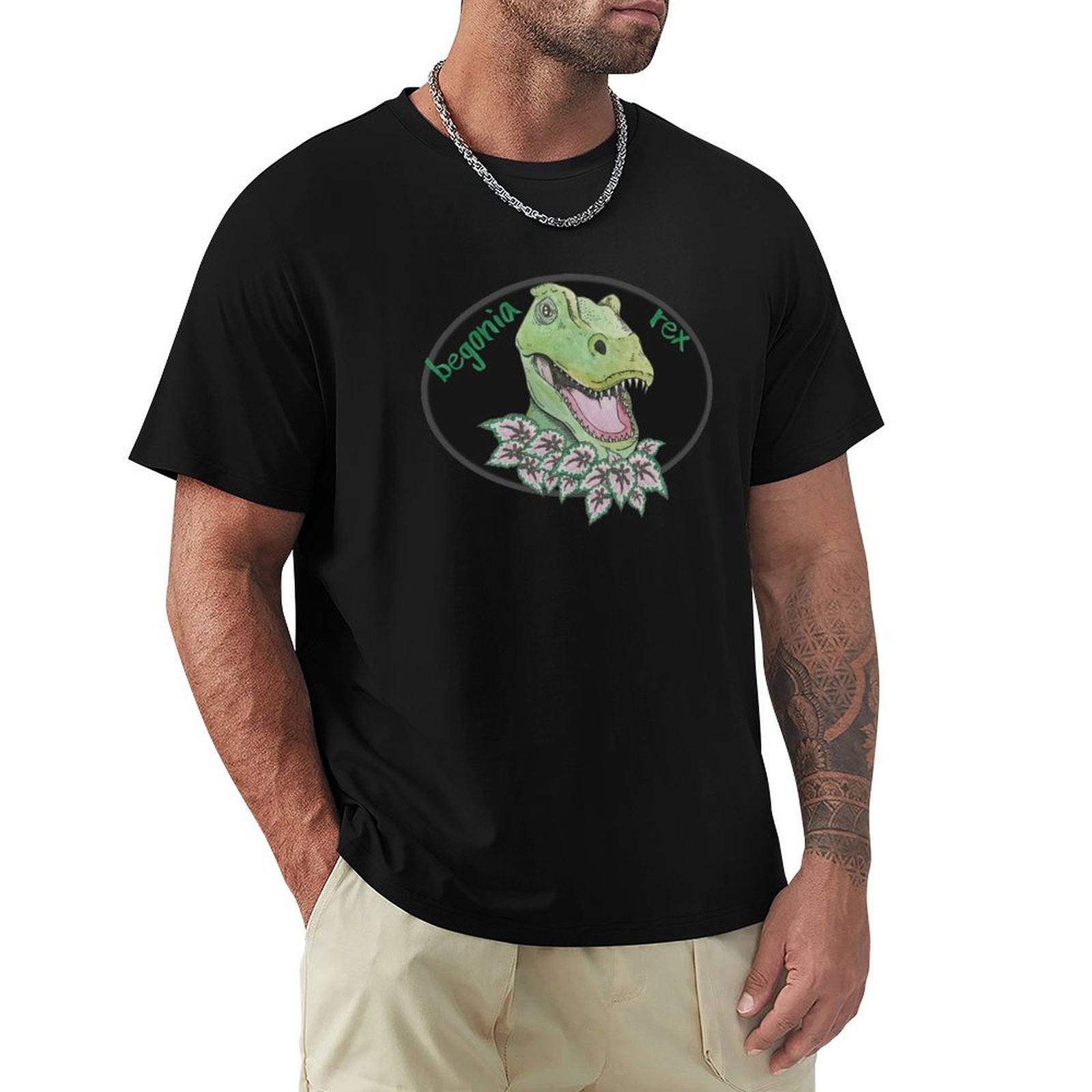 T rex begonia T-Shirt man t sh - Begonia Rex review and price