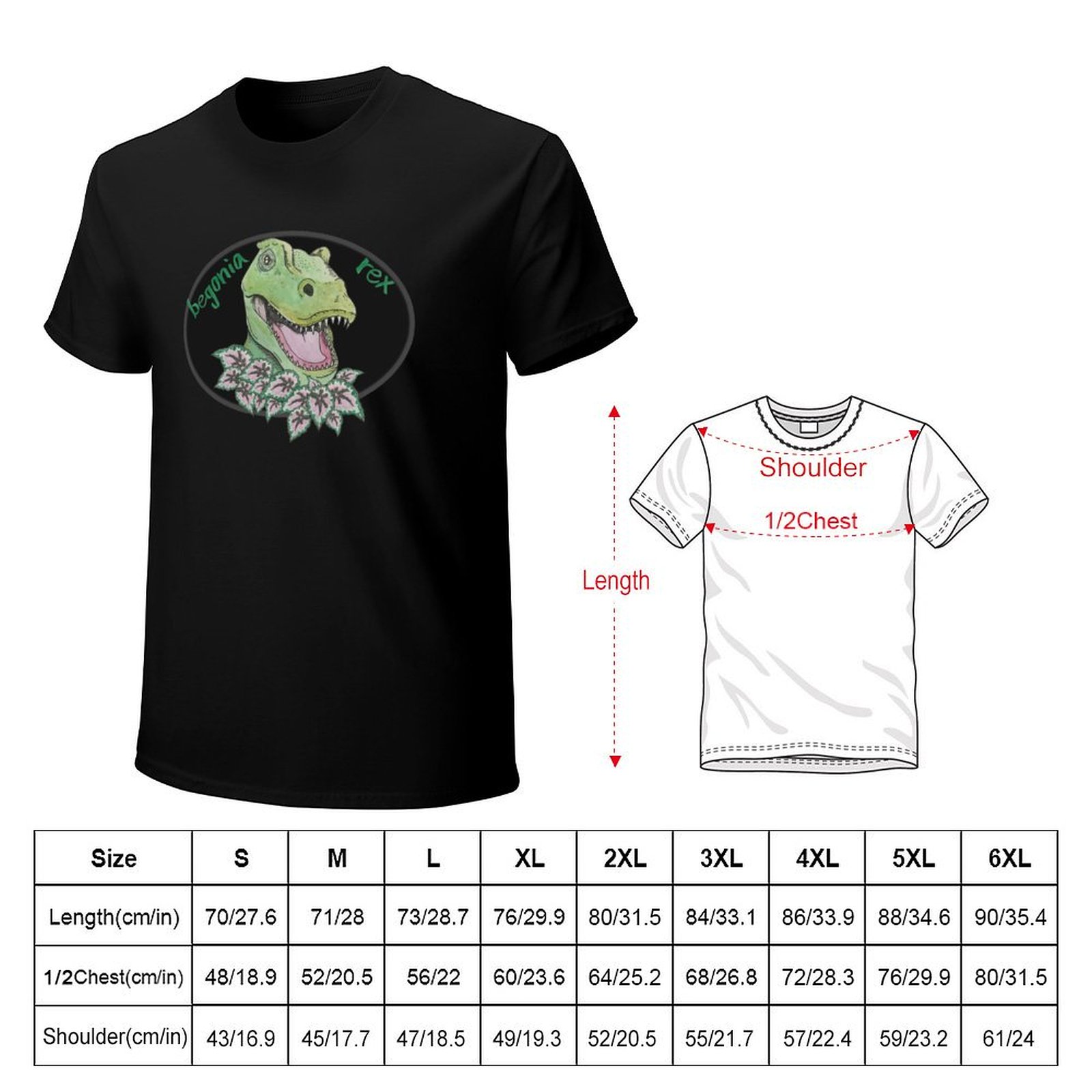 T rex begonia T-Shirt man t sh - Begonia Rex review and price